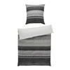 BETTWÄSCHE Davos Biber 155/220 cm  - Dunkelgrau/Hellgrau, KONVENTIONELL, Textil (155/220cm) - Janine
