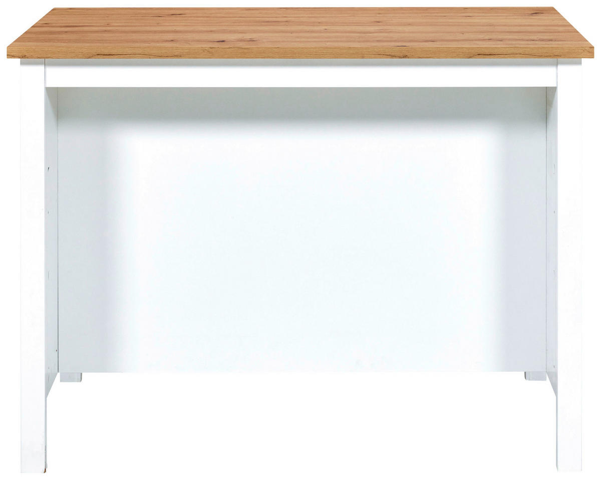 KÜCHENINSEL   in Weiß, Eiche Artisan  - Silberfarben/Weiß, MODERN, Holzwerkstoff/Metall (100/92/60cm) - home24