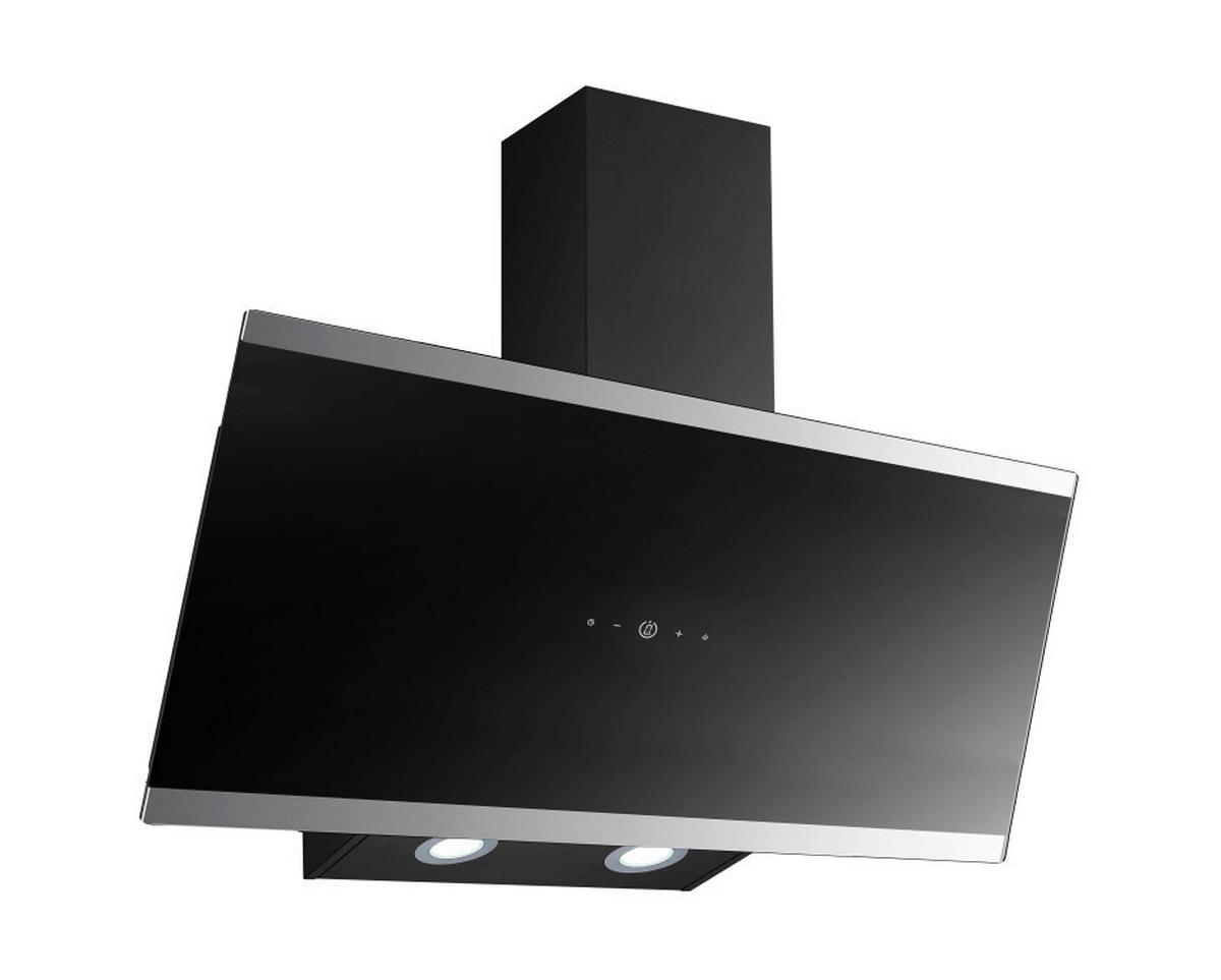 DUNSTABZUGSHAUBE S33-90A+BTH  - Schwarz, Trend, Glas/Metall (90/114,4/38,2cm) - PKM