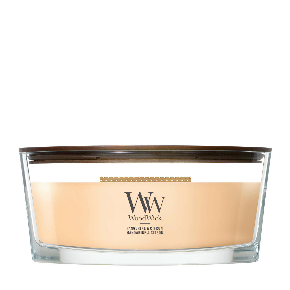 MIRISNA SVEĆA  kajsija  - kajsija, Osnovno, staklo/drvo (12/9/19cm) - WoodWick