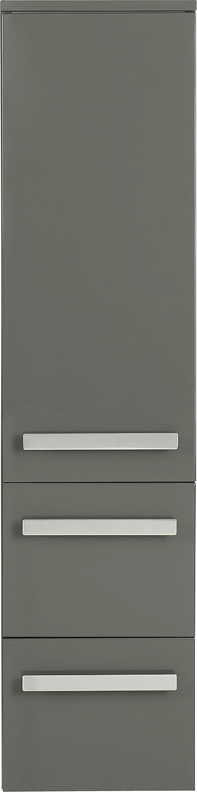 SREDNJI ORMARIĆ   - siva/boje kroma, Design, staklo/drvni materijal (30/121/33cm) - Sadena