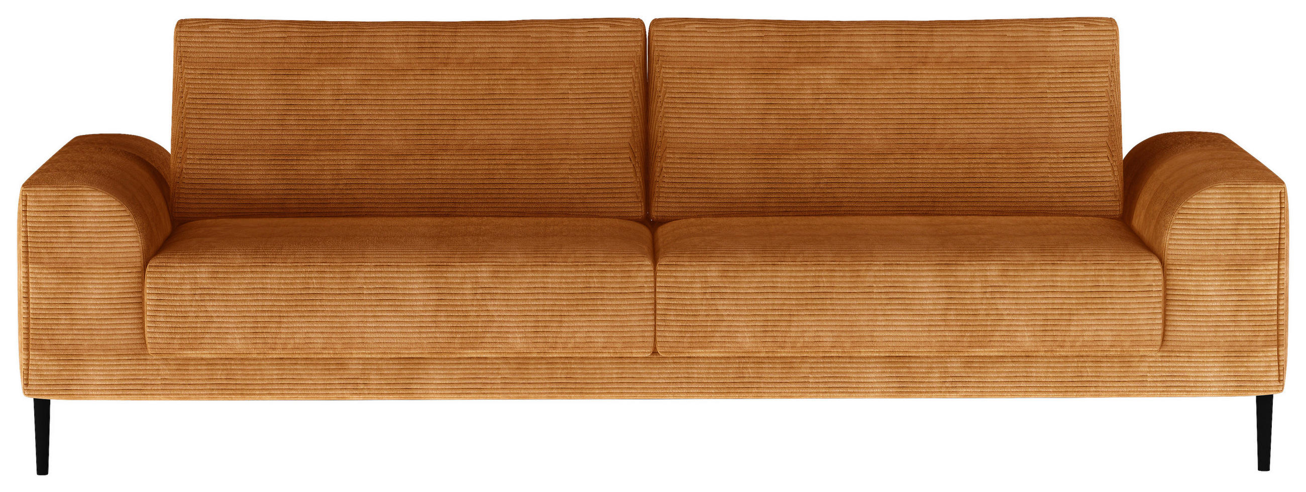 SCHLAFSOFA Cord Currygelb  - Currygelb/Schwarz, Design, Textil/Metall (250/89/105cm) - Livetastic