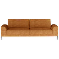 SCHLAFSOFA in Cord Currygelb  - Currygelb/Schwarz, Design, Textil/Metall (250/89/105cm) - Welnova