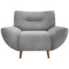SESSEL in Chenille Silberfarben  - Wildeiche/Silberfarben, Modern, Holz/Textil (111/81/90cm) - MID.YOU