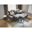 ECKSOFA in Chenille Dunkelgrau  - Dunkelgrau/Silberfarben, Design, Textil/Metall (266/105-178cm) - Xora