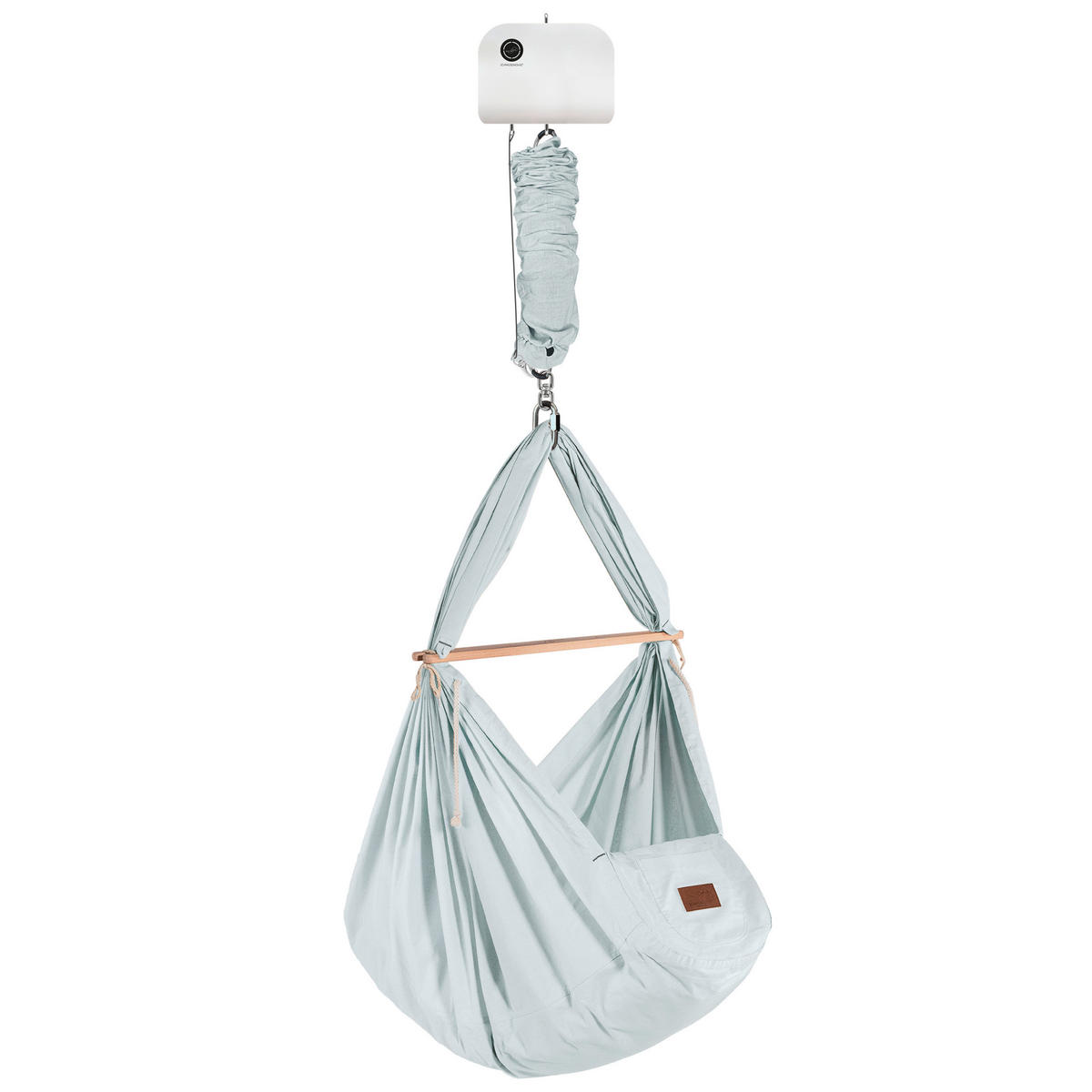 FEDERWIEGE  Hellgrau  - Hellgrau, Basics, Textil (137/30/165cm) - SCHMUSEWOLKE