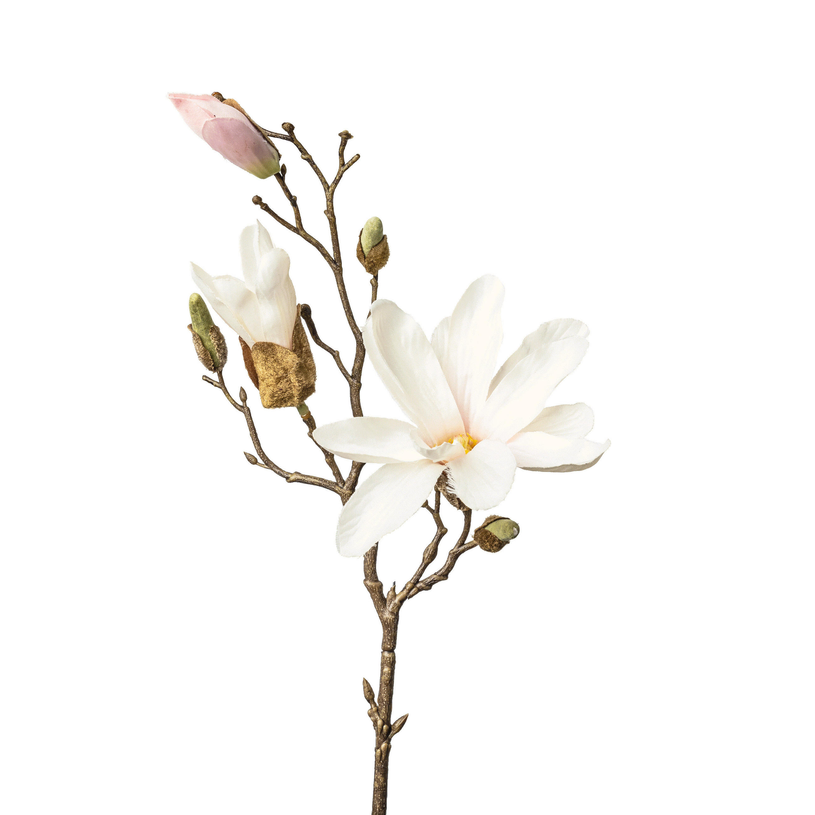 Magnolie - roz deschis/verde, Basics, plastic (48cm)