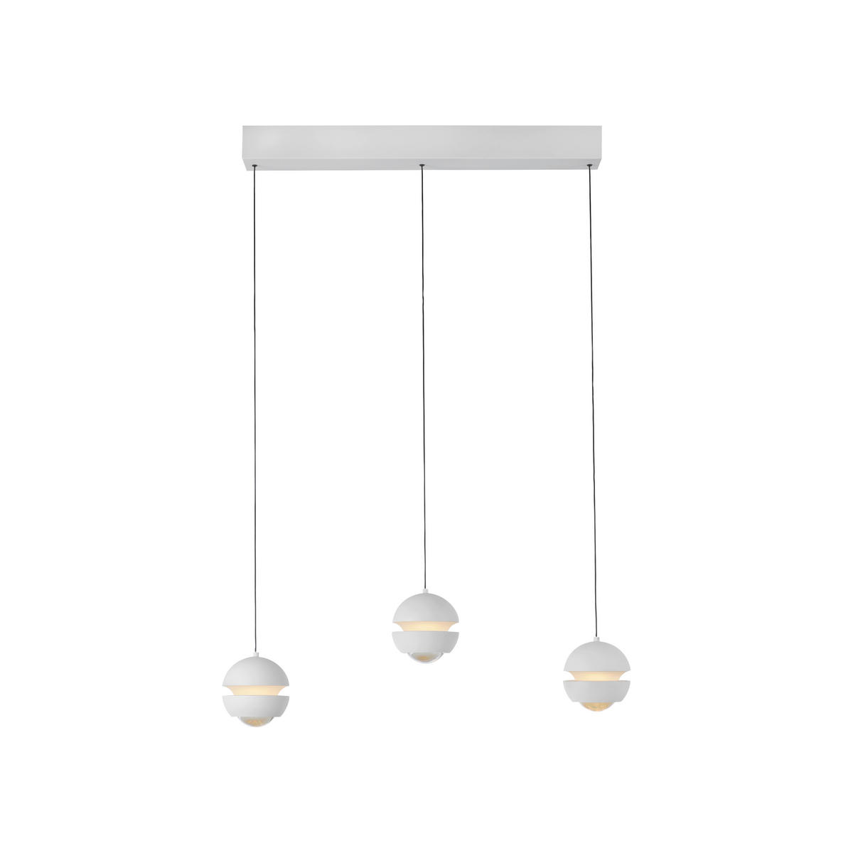 LED-PENDELLEUCHTE 60/10/220 cm  - Weiß, Design, Kunststoff/Metall (60/10/220cm) - Schöner Wohnen