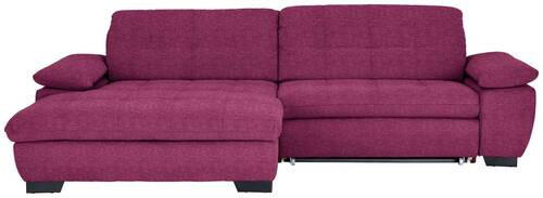 ECKSOFA in Webstoff Lila  - Lila/Schwarz, Design, Textil/Metall (180/265cm) - Carryhome