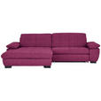 ECKSOFA in Webstoff Lila  - Lila/Schwarz, Design, Textil/Metall (180/265cm) - Carryhome