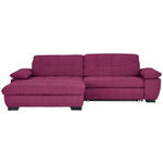 ECKSOFA in Webstoff Lila  - Lila/Schwarz, Design, Textil/Metall (180/265cm) - Carryhome