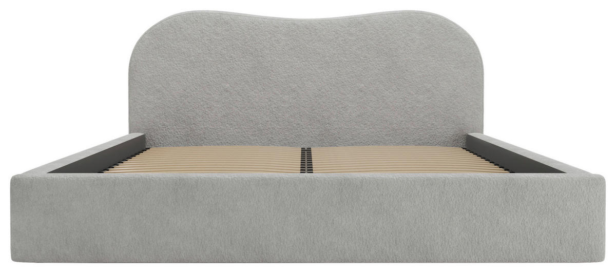 POLSTERBETT Lattenrost, Bettkasten 180/200 cm  in Silberfarben  - Silberfarben/Schwarz, Design, Holz/Textil (180/200cm) - Boxxx