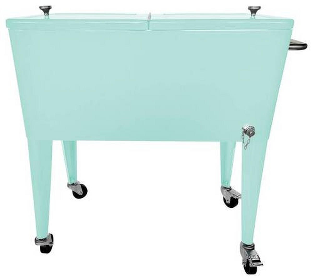 KÜHLBOX RETRO KÜHLER Mintgrün 76 l  - Mintgrün, KONVENTIONELL, Metall (43,00/89,00/92,00cm) - Ambia Garden