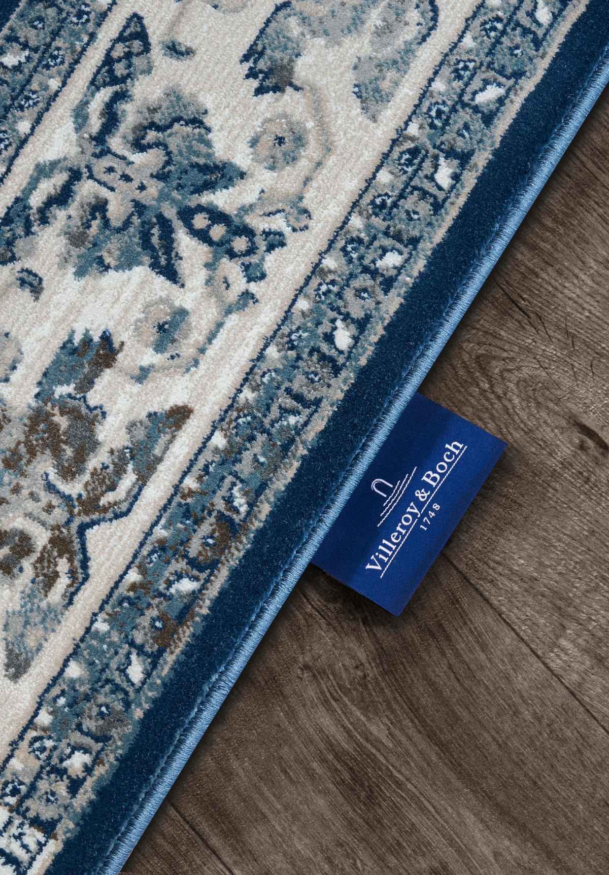 FLACHWEBETEPPICH 160/235 cm Kollektion 1869 Blau, Creme  - Blau/Creme, Design, Kunststoff/Textil (160/235cm) - Villeroy & Boch