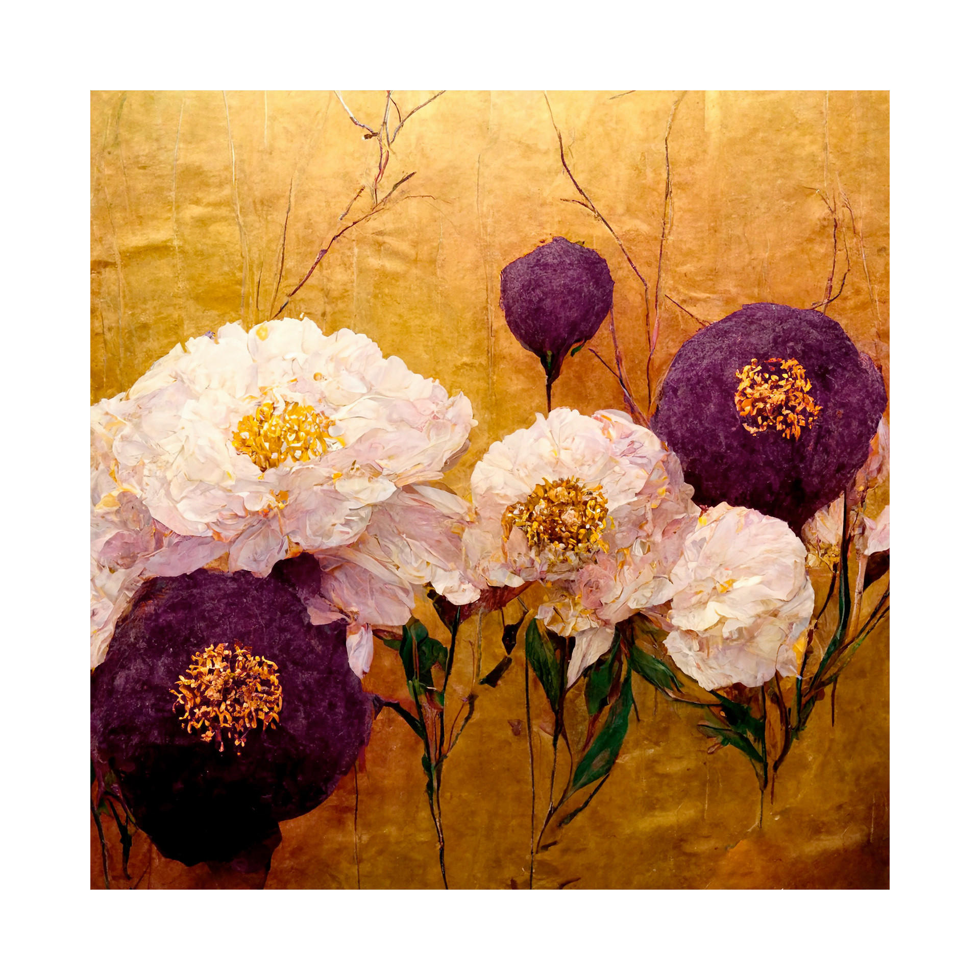 LEINWANDBILD Blumen 60/60 cm  - Multicolor, Basics, Holz/Textil (60/60cm)