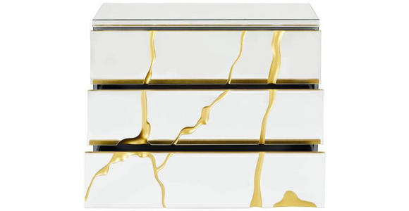 KOMMODE in 100/80/40 cm - Silberfarben/Goldfarben, Trend, Glas/Holzwerkstoff (100/80/40cm) - Xora