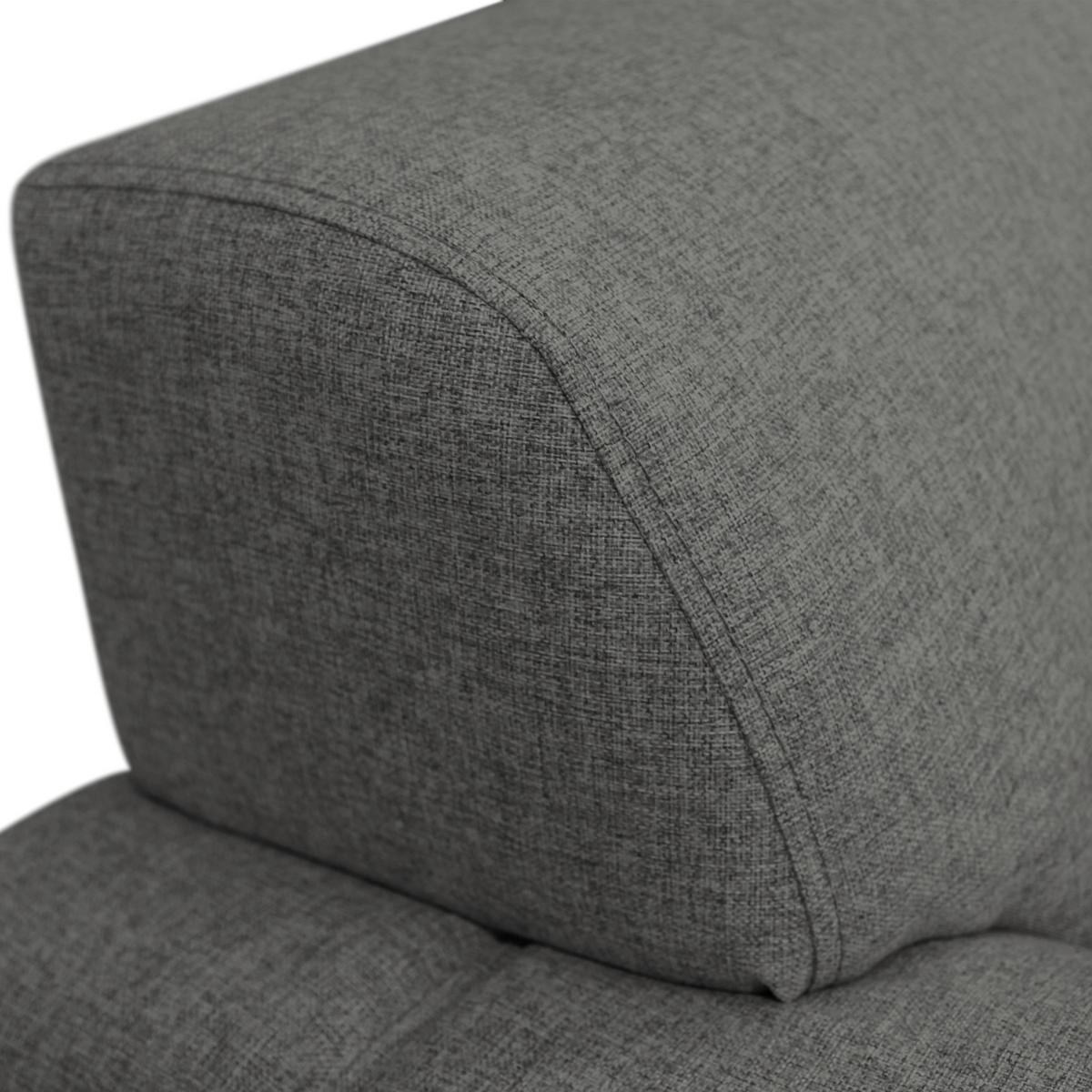 ECKSOFA Grau Flachgewebe  - Silberfarben/Grau, Design, Kunststoff/Textil (266/266cm) - Livetastic