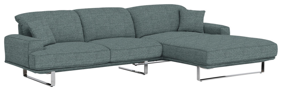 ECKSOFA in Webstoff Anthrazit  304/184 cm  - Anthrazit, Design, Textil/Metall (304/184cm) - Dieter Knoll