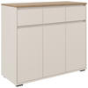 KOMMODE , 120,1/102,8/48 cm, 3 Schublade(n)  - Kaschmir/Eichefarben, Design, Holzwerkstoff/Kunststoff (120,1/102,8/48cm) - Carryhome