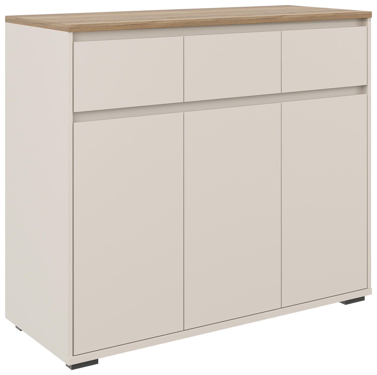 KOMMODE , 120,1/102,8/48 cm, 3 Schublade(n)  - Kaschmir/Eichefarben, Design, Holzwerkstoff/Kunststoff (120,1/102,8/48cm) - Carryhome