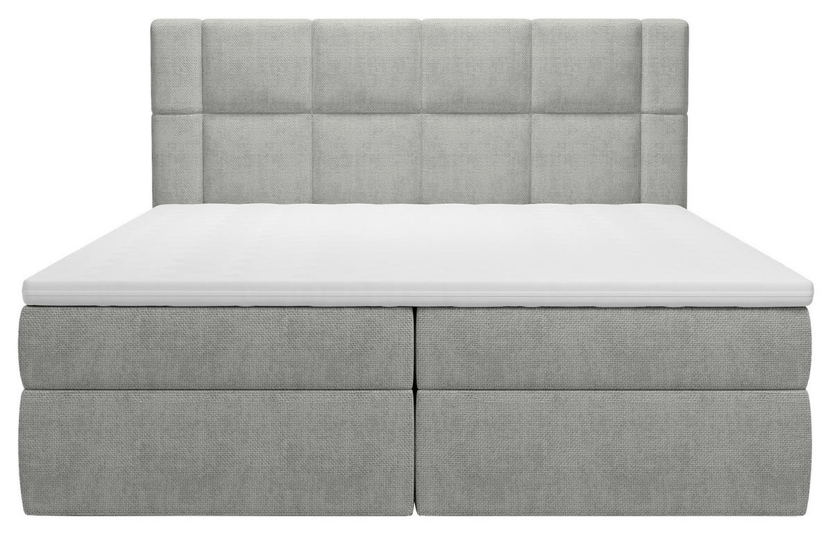 BOXBETT 180/200 cm  in Hellgrau  - Hellgrau/Schwarz, MODERN, Holz/Holzwerkstoff (180/200cm) - Boxxx
