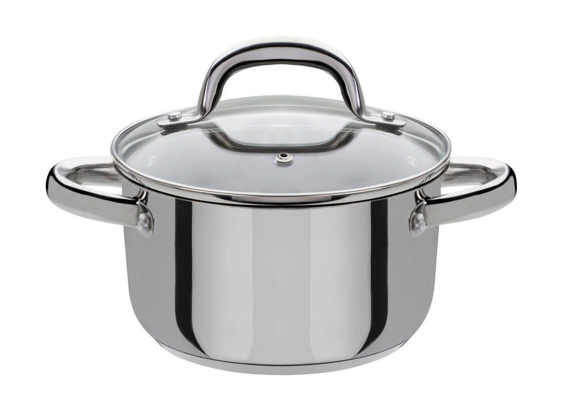 KOCHTOPFSET MONTREAL 4-teilig  - Klar/Edelstahlfarben, Basics, Glas/Metall - GSW