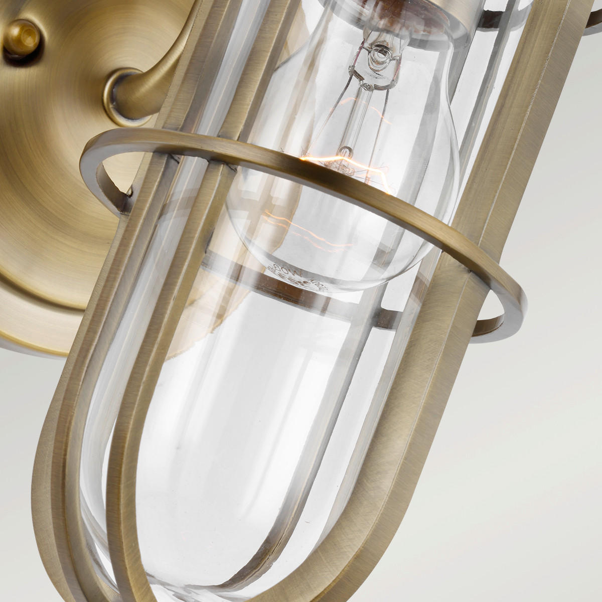 WANDLEUCHTE - Messingfarben, Konventionell, Glas/Metall (14/19,7/31,1cm) - Elstead Lighting