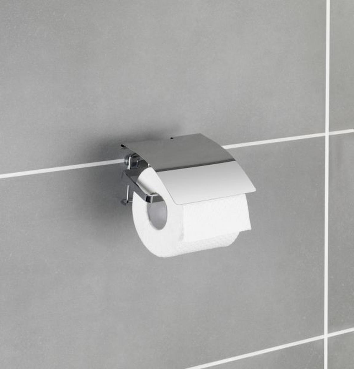 TOILETTENPAPIERHALTER - Chromfarben, Basics, Metall (12,5/13/9cm) - Wenko