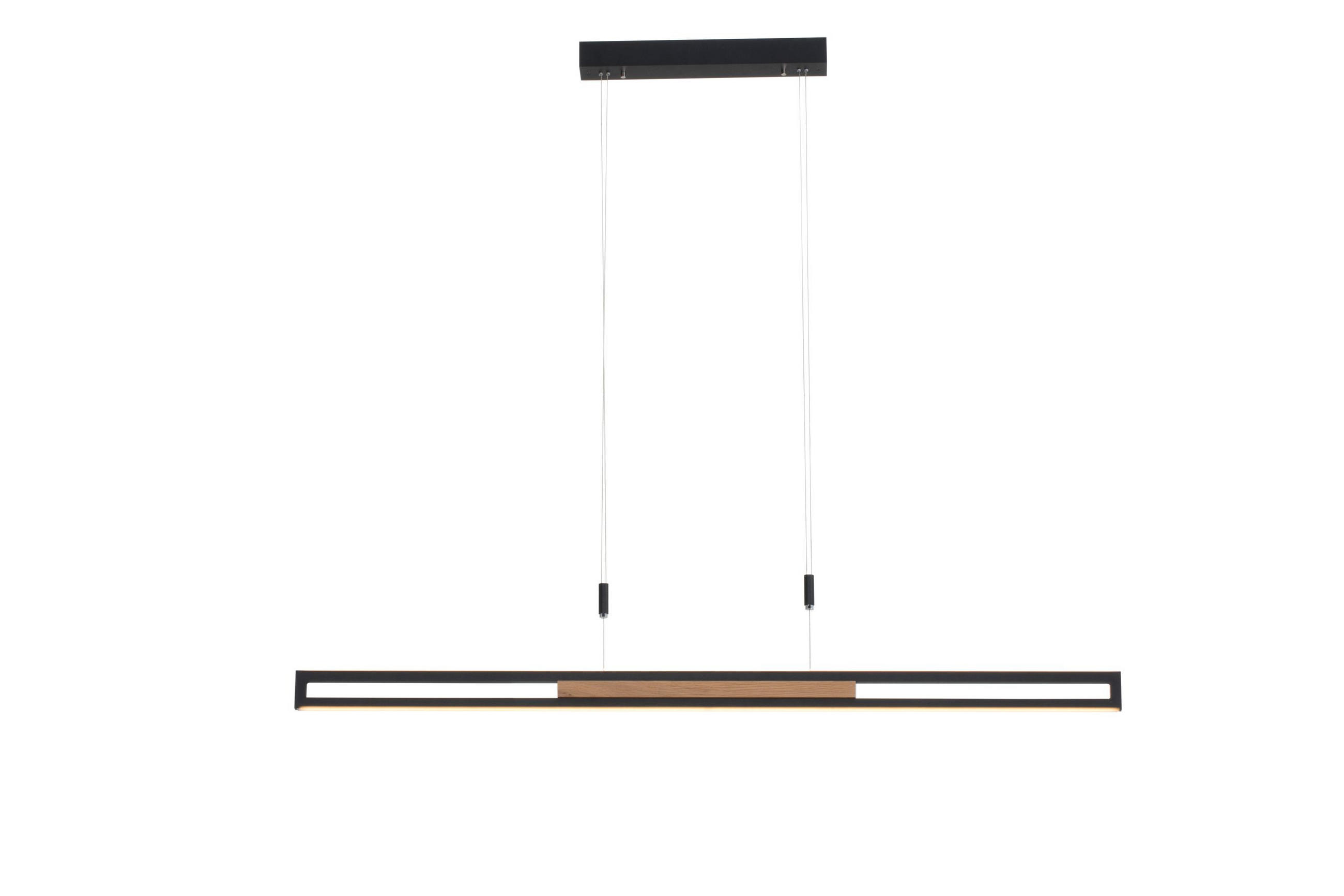 LED-HÄNGELEUCHTE    - Schwarz, Basics, Holz/Metall (127,8cm) - Dieter Knoll