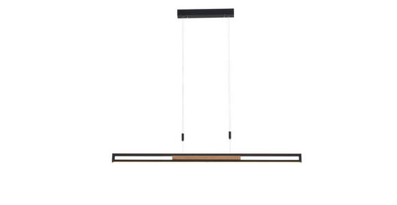 LED-HÄNGELEUCHTE 127,8 cm  - Schwarz, Basics, Holz/Metall (127,8cm) - Dieter Knoll