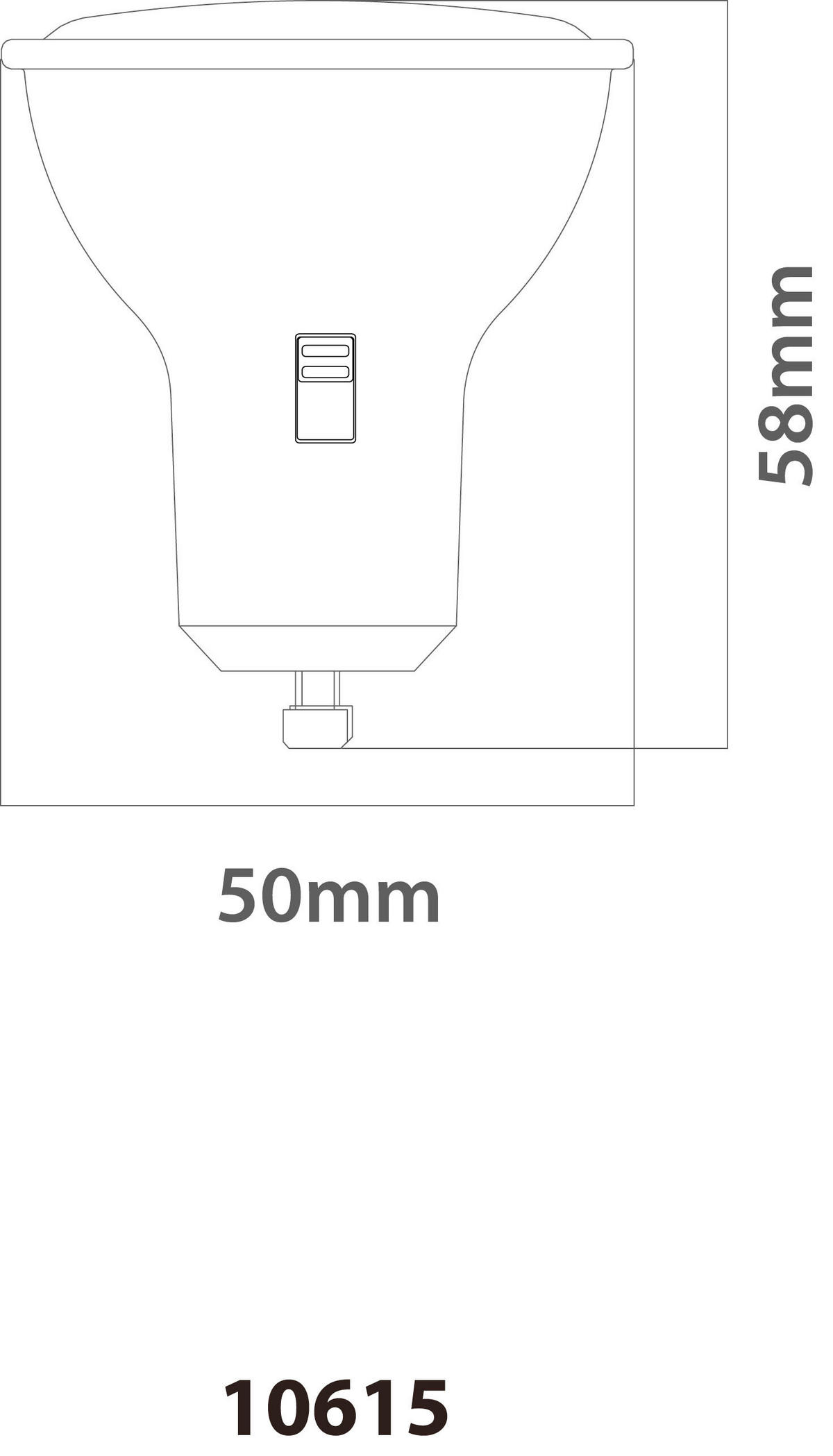 LED SIJALICA - bela, Osnovno, metal/plastika (5/5,8cm)