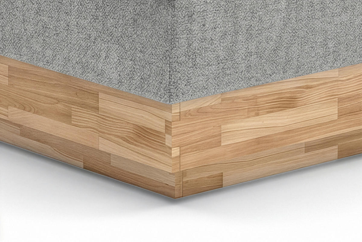 BOXSPRINGBETT 180/200 cm,  in Taupe, Eichefarben, Matratze, gepolstertes Kopfteil, Bettkasten, Topper, H3 + H3 = fest  - Taupe/Eichefarben, MODERN, Holz/Kunststoff (180/200cm) - Livetastic