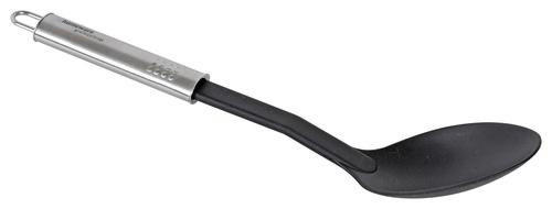 KAŠIKA ZA SERVIRANJE - srebrna/crna, Osnovno, metal/plastika (31cm) - Homeware Profession.