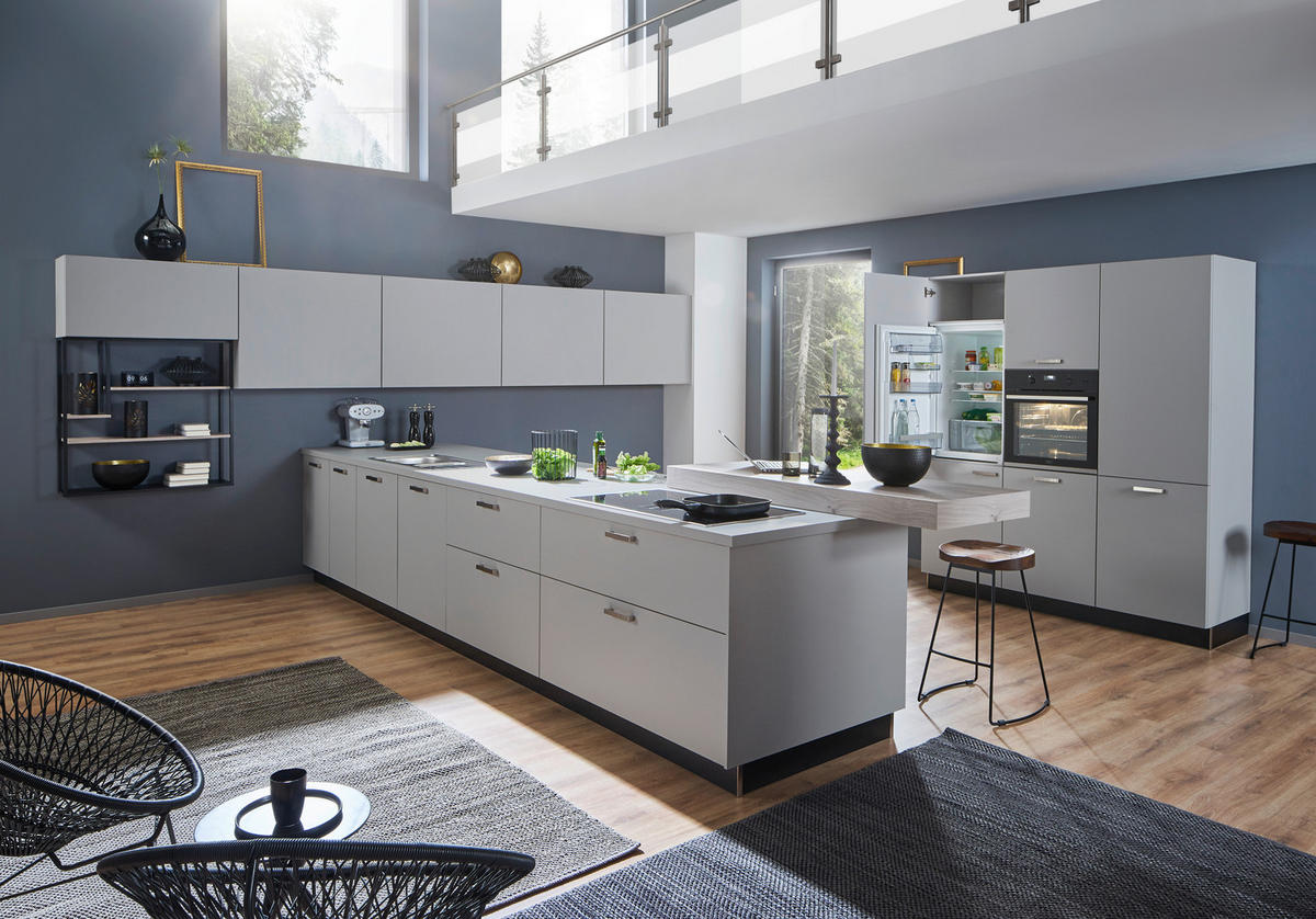 KUCHYNĚ NA MÍRU DK001 - šedá, Design, kompozitní dřevo - Dieter Knoll