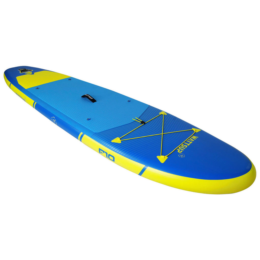 Thumbnail - Atrigo Stand-Up SUP Wattsup F10, Blau, Gelb, Kunststoff, 81x15x305 cm, Freizeit, Pools und Wasserspaß, Stand Up Paddle