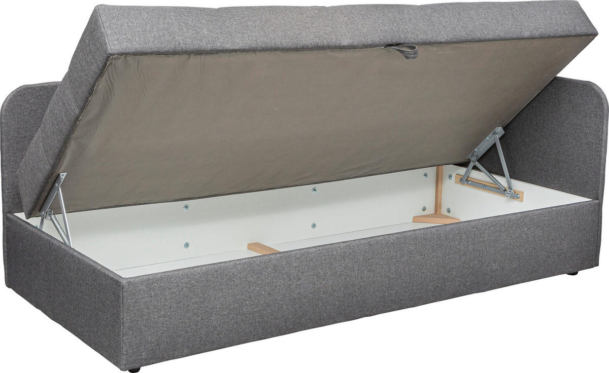 HEVERŐ textil szürke  - fekete/szürke, Basics, műanyag/textil (205/90/95cm) - Xora