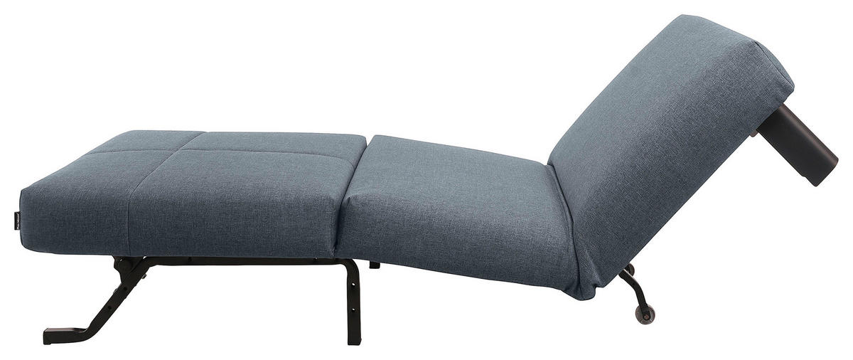 SCHLAFSESSEL in Flachgewebe Grau  - Schwarz/Grau, Design, Textil/Metall (85/85/100cm) - Max Winzer