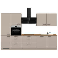 KÜCHENLEERBLOCK 330 cm   in Eichefarben, Sandfarben  - Sandfarben/Eichefarben, MODERN, Holzwerkstoff/Metall (330cm) - Nobilia