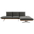 ECKSOFA  in Flachgewebe Anthrazit  314/159 cm  - Anthrazit/Schwarz, Design, Holz/Textil (314/159cm) - Dieter Knoll