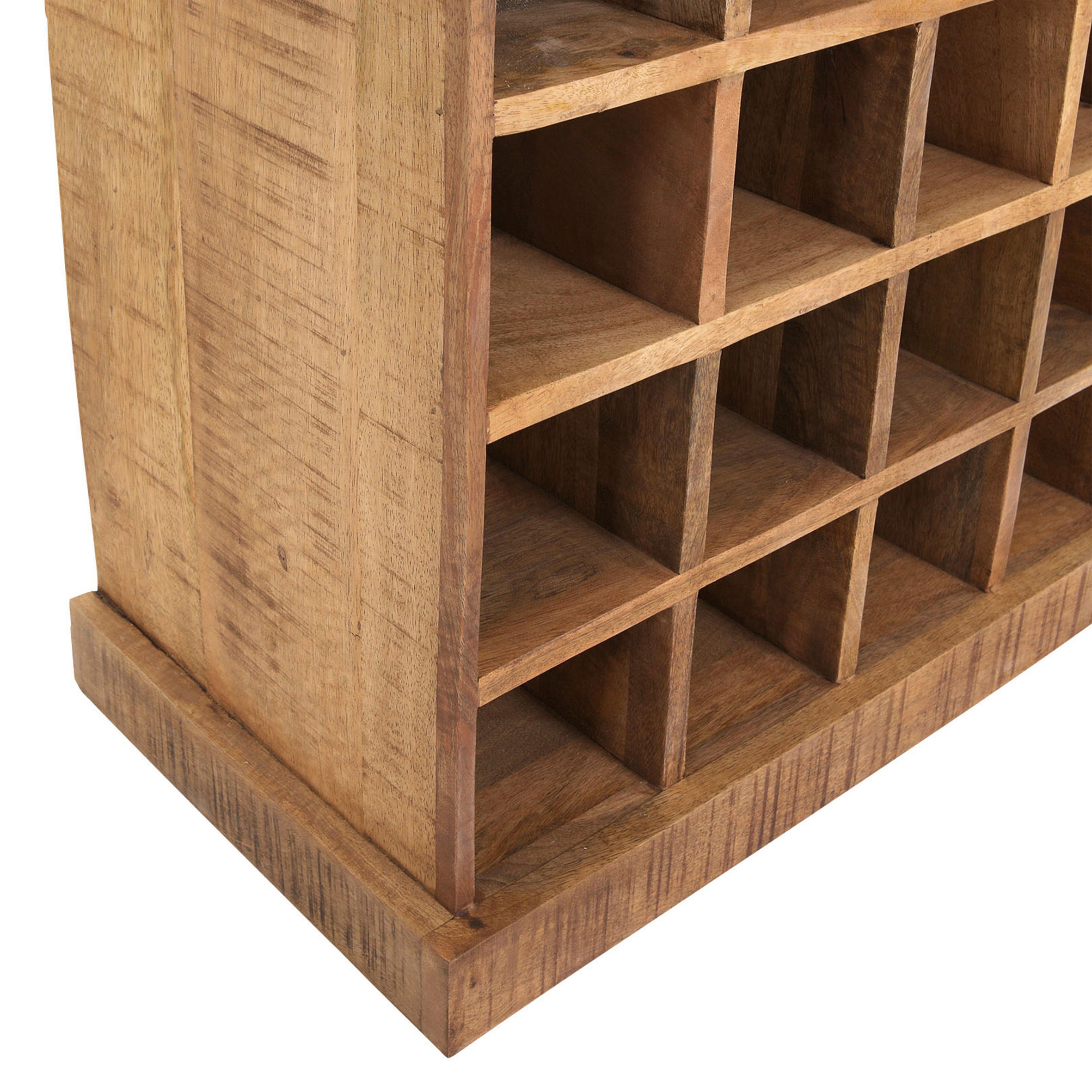 BOOTSREGAL Mangoholz massiv Naturfarben, Schwarz  - Schwarz/Naturfarben, LIFESTYLE, Holz/Holzwerkstoff (60/182/36cm) - Landscape