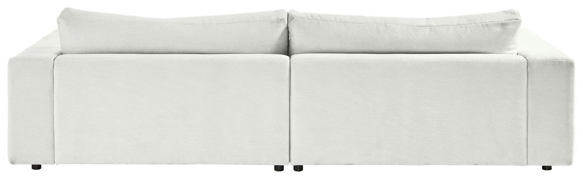 3-SITZER-SOFA in Cord Weiss  - Weiss/Schwarz, Design, Kunststoff/Textil (290/86/127cm) - Lomoco