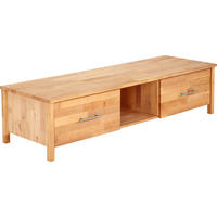 TV-ELEMENT  in 165/40/55 cm  - Chromfarben/Erlefarben, Natur, Holz/Metall (165/40/55cm) - Linea Natura