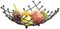 OBSTSCHALE 32/32/7 cm  - Schwarz, Basics, Metall (32/32/7cm) - Justinus