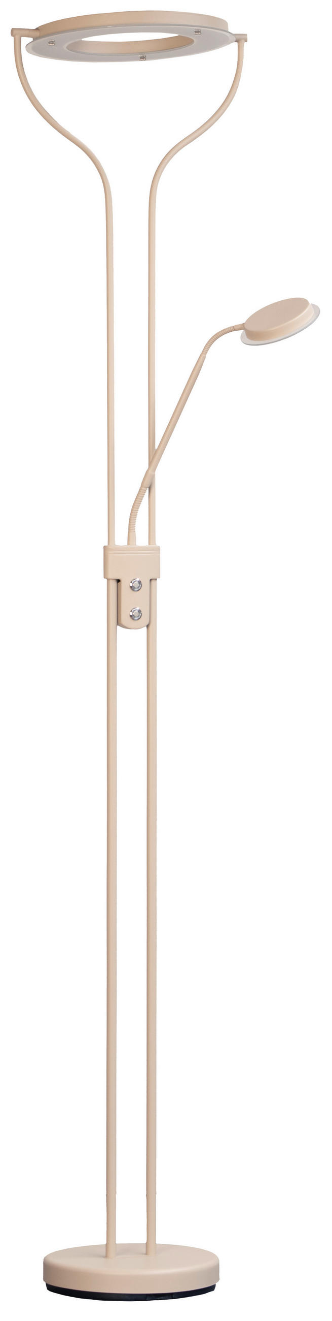 LED-STEHLEUCHTE - Sandfarben, Design, Metall (36/47/180cm) - Fischer & Honsel