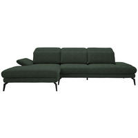 ECKSOFA in Webstoff Grün  - Schwarz/Grün, Design, Textil/Metall (180/289cm) - Stylife