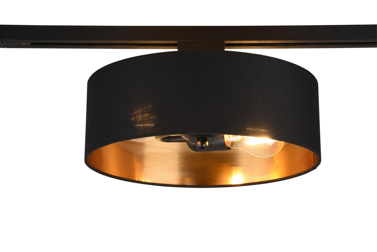 SCHIENENSYSTEM - Goldfarben/Schwarz, Basics, Metall (30/16,3cm) - Trio Leuchten