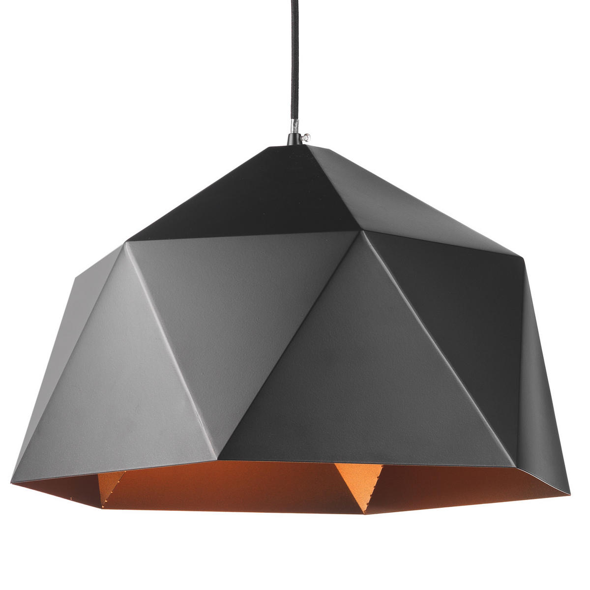 ZÁVĚSNÉ SVÍTIDLO, 46/120 cm  - černá/barvy zlata, Design, kov (46/120cm)