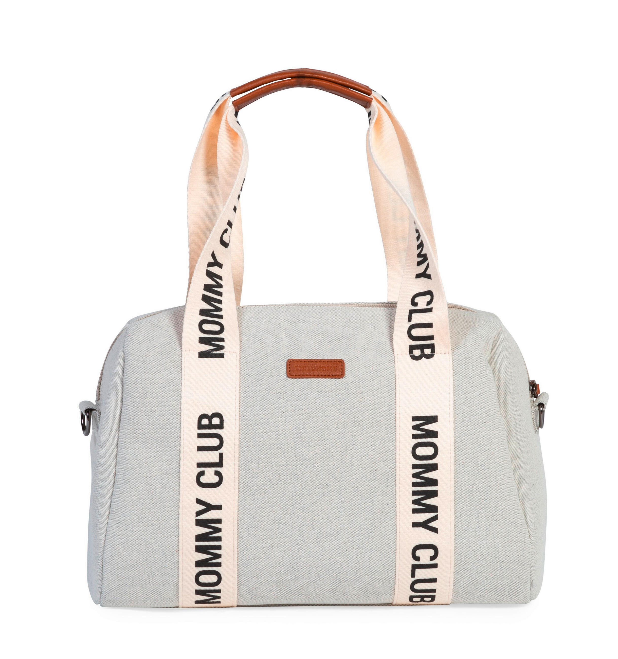 WICKELTASCHE Mommy Club Signature off white Canvas  - Creme/Weiß, KONVENTIONELL, Kunststoff/Textil (38/21/27cm) - Childhome