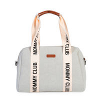 WICKELTASCHE Mommy Club Signature off white Canvas  - Creme/Weiß, KONVENTIONELL, Kunststoff/Textil (38/21/27cm) - Childhome