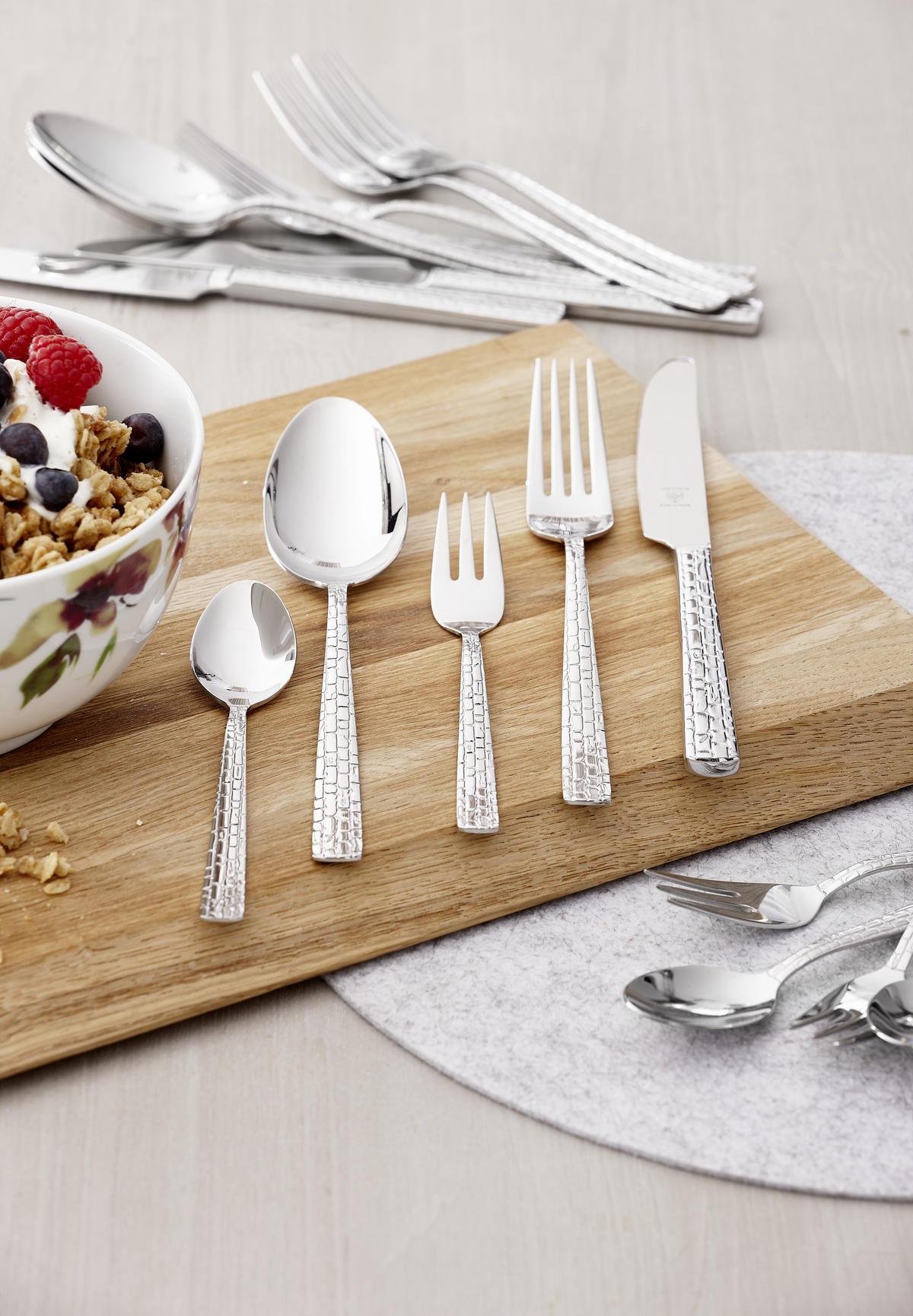 BESTECKSET Factory 60-teilig Edelstahl  - Design, Metall (50,2/39,5/6,1cm) - Justinus